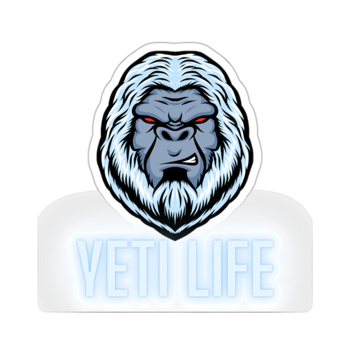 Yeti Life Kiss-Cut Stickers - Fun Cryptid Design, Bigfoot Lover Gift, Outdoor Enthusiast Decal, Adventure Journal Accessory, Mountain Hiking
