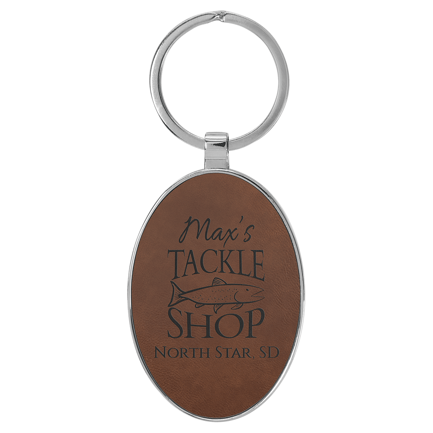 Metal Leather Keychain