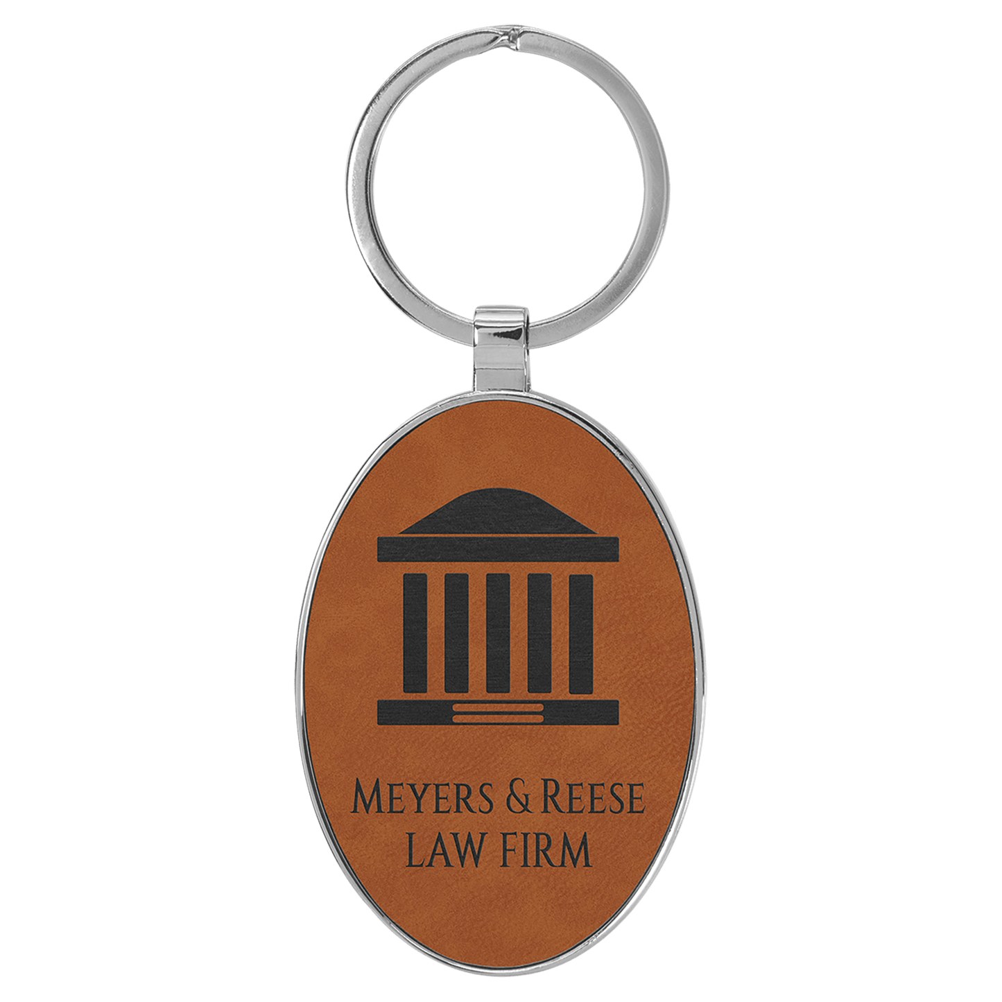 Metal Leather Keychain