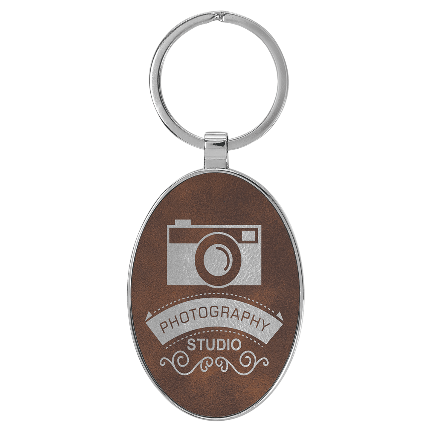 Metal Leather Keychain