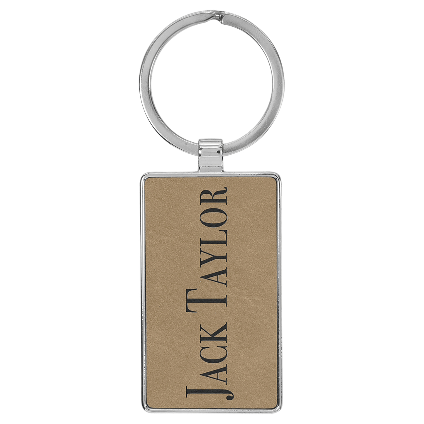 Metal Leather Keychain
