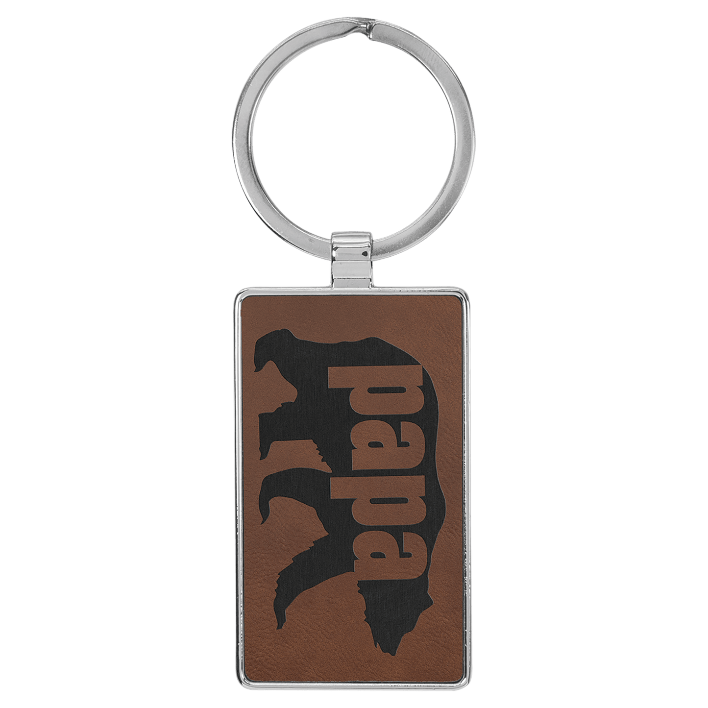 Metal Leather Keychain