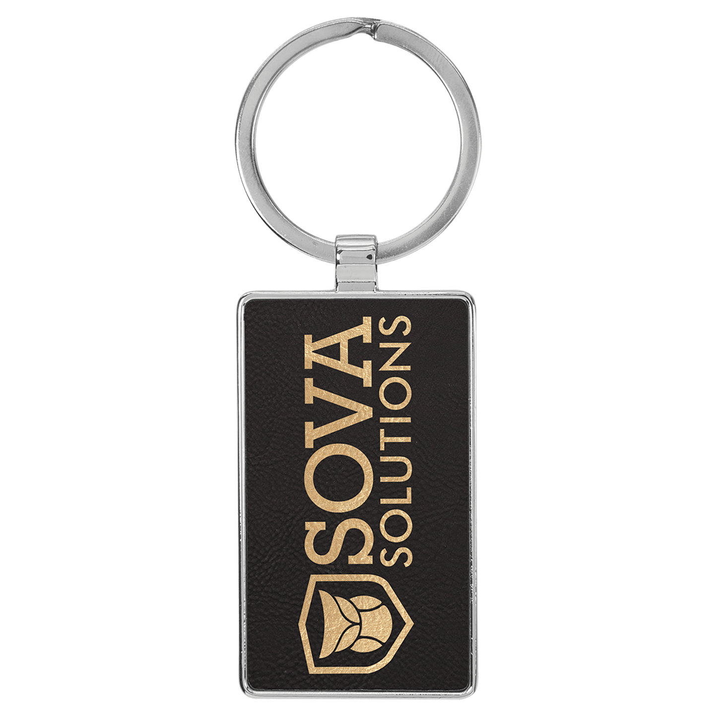 Metal Leather Keychain