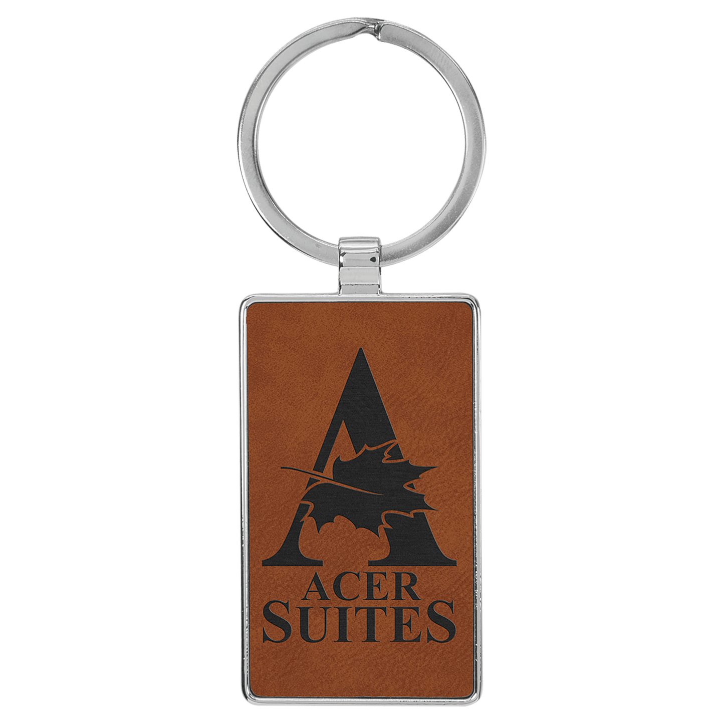 Metal Leather Keychain