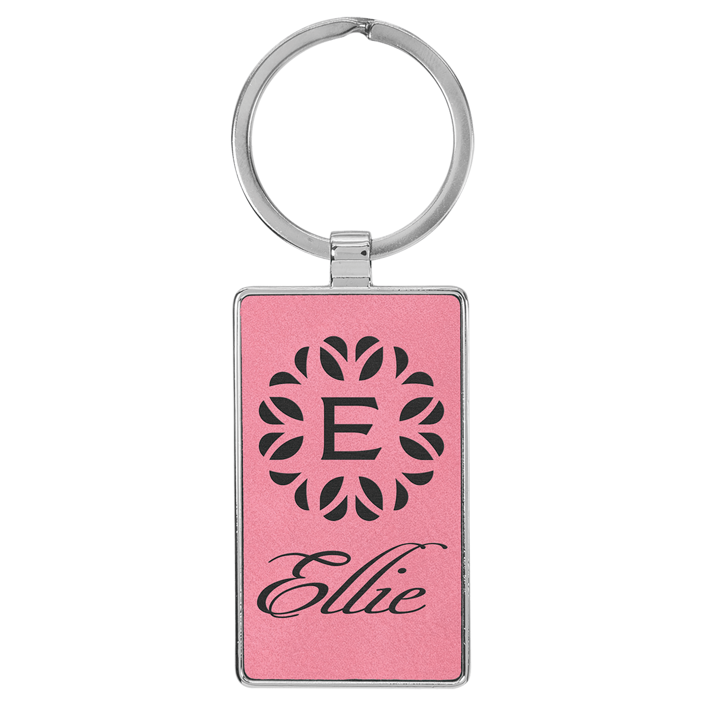 Metal Leather Keychain