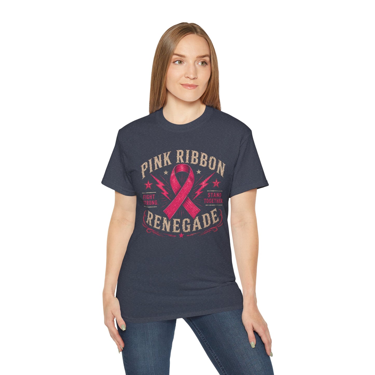 Pink Ribbon Renegade Tee — Breast Cancer Awareness Support T-Shirt