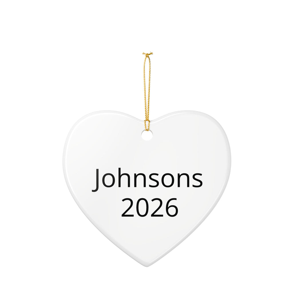 Personalized Ceramic Ornament — Upload Your Photo + Custom Text
