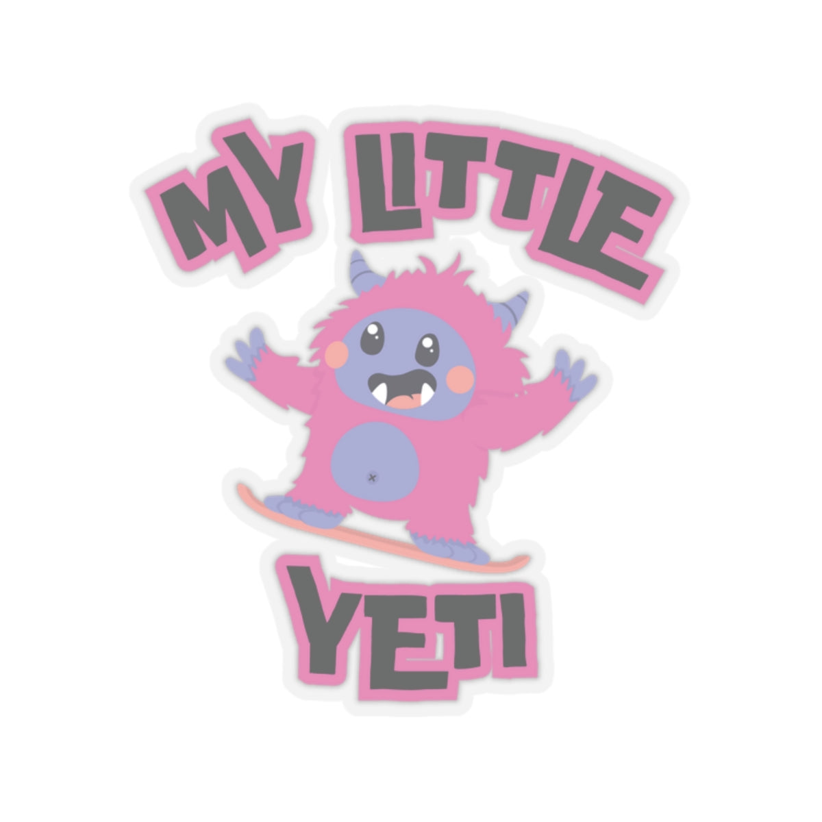 My Little Yeti Kiss-Cut Stickers - Cute Bigfoot Stickers, Adorable Sasquatch Stickers, Fun Cryptid Stickers, Whimsical Yeti Decals, Unique