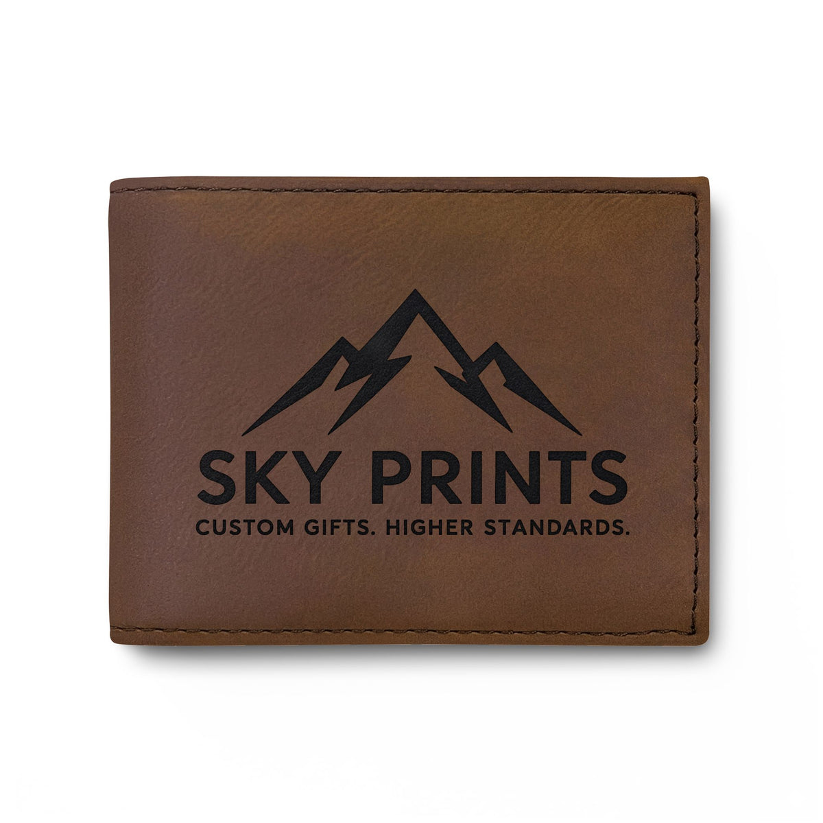 Custom Engraved RFID Bi-Fold Wallet — Upload Your Design