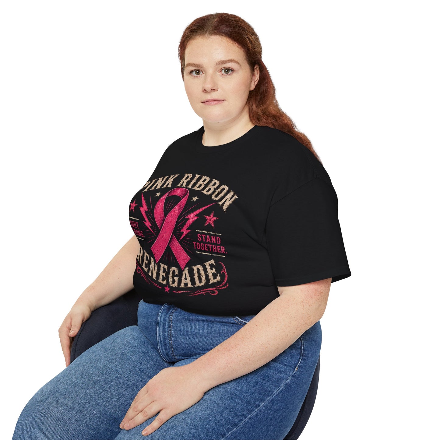 Pink Ribbon Renegade Tee — Breast Cancer Awareness Support T-Shirt