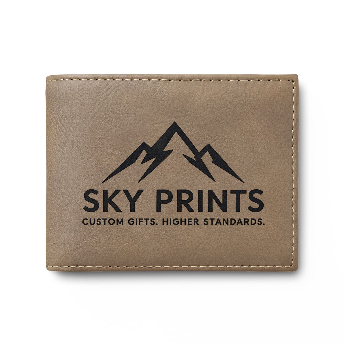 Custom Engraved RFID Bi-Fold Wallet — Upload Your Design