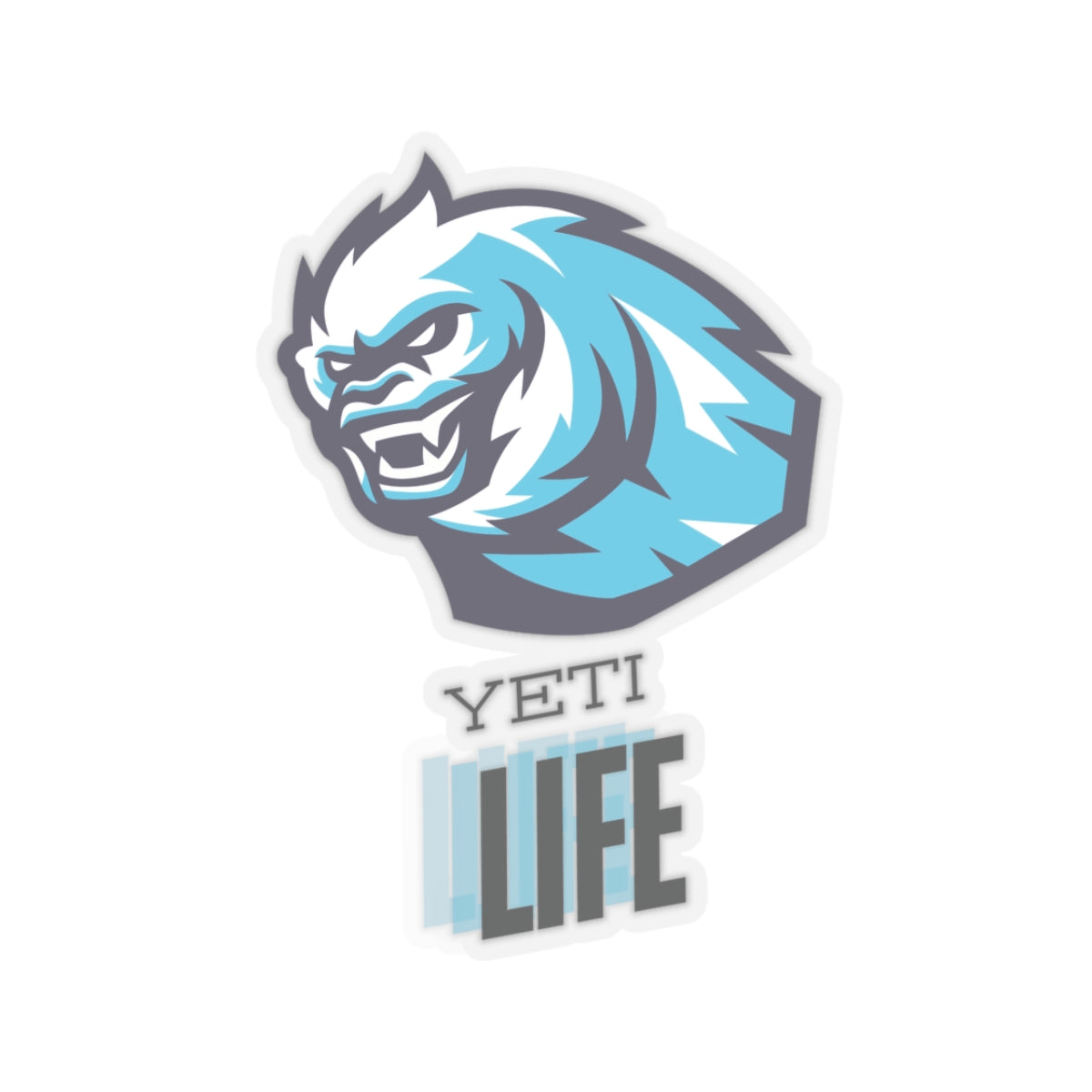 Yeti Life Sticker - Kiss-Cut Stickers, Bigfoot Decal, Cryptid Vinyl Sticker, Outdoor Adventure Laptop Decal, Sasquatch Car Sticker