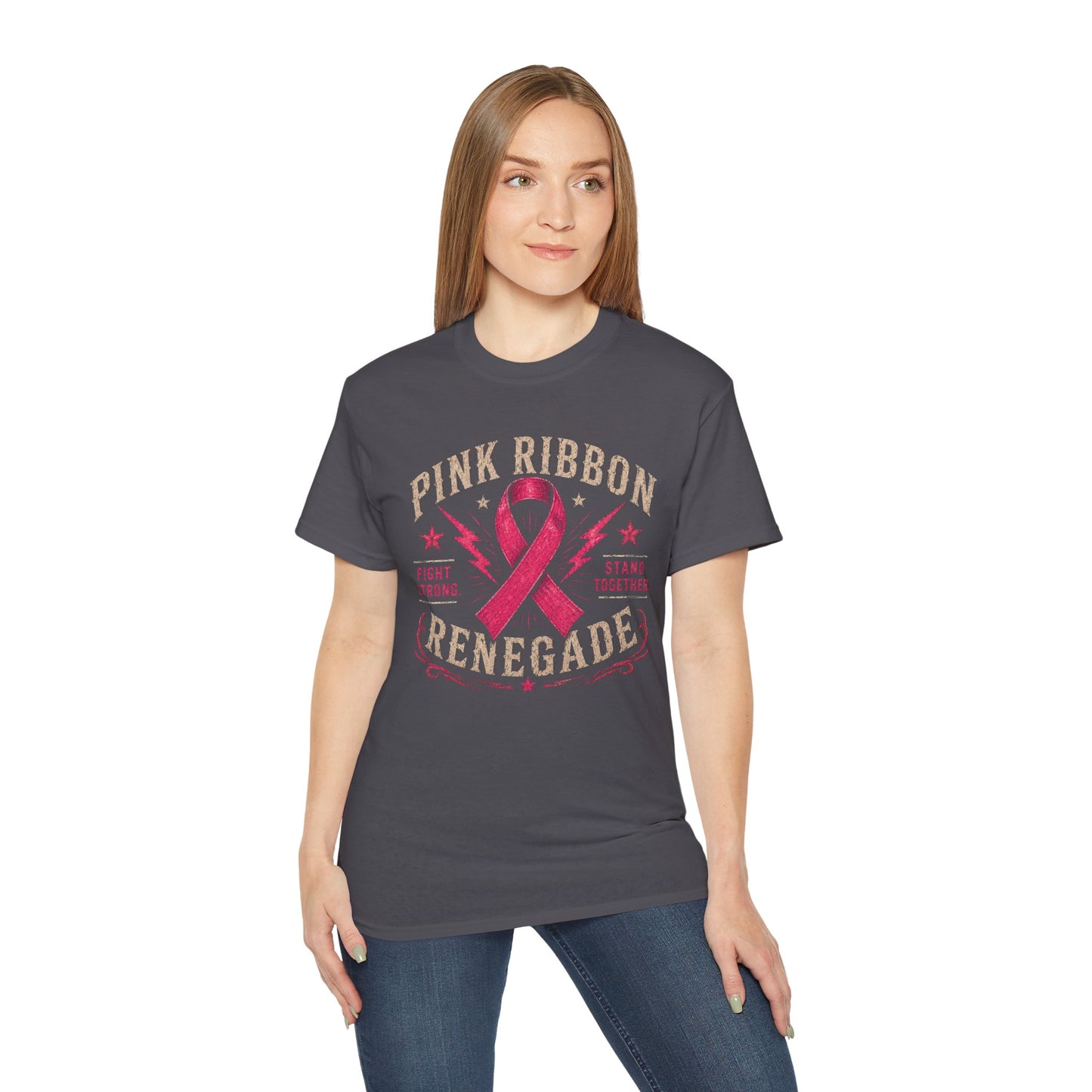 Pink Ribbon Renegade Tee — Breast Cancer Awareness Support T-Shirt
