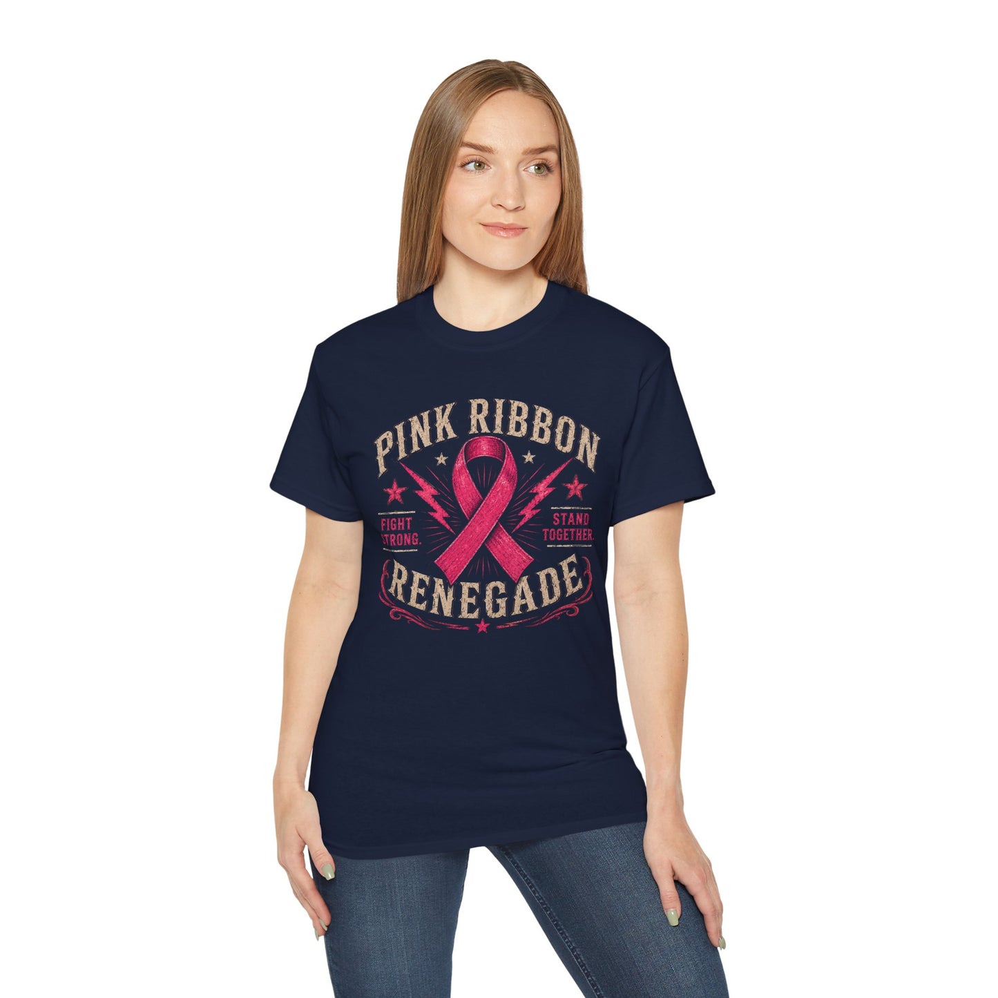 Pink Ribbon Renegade Tee — Breast Cancer Awareness Support T-Shirt