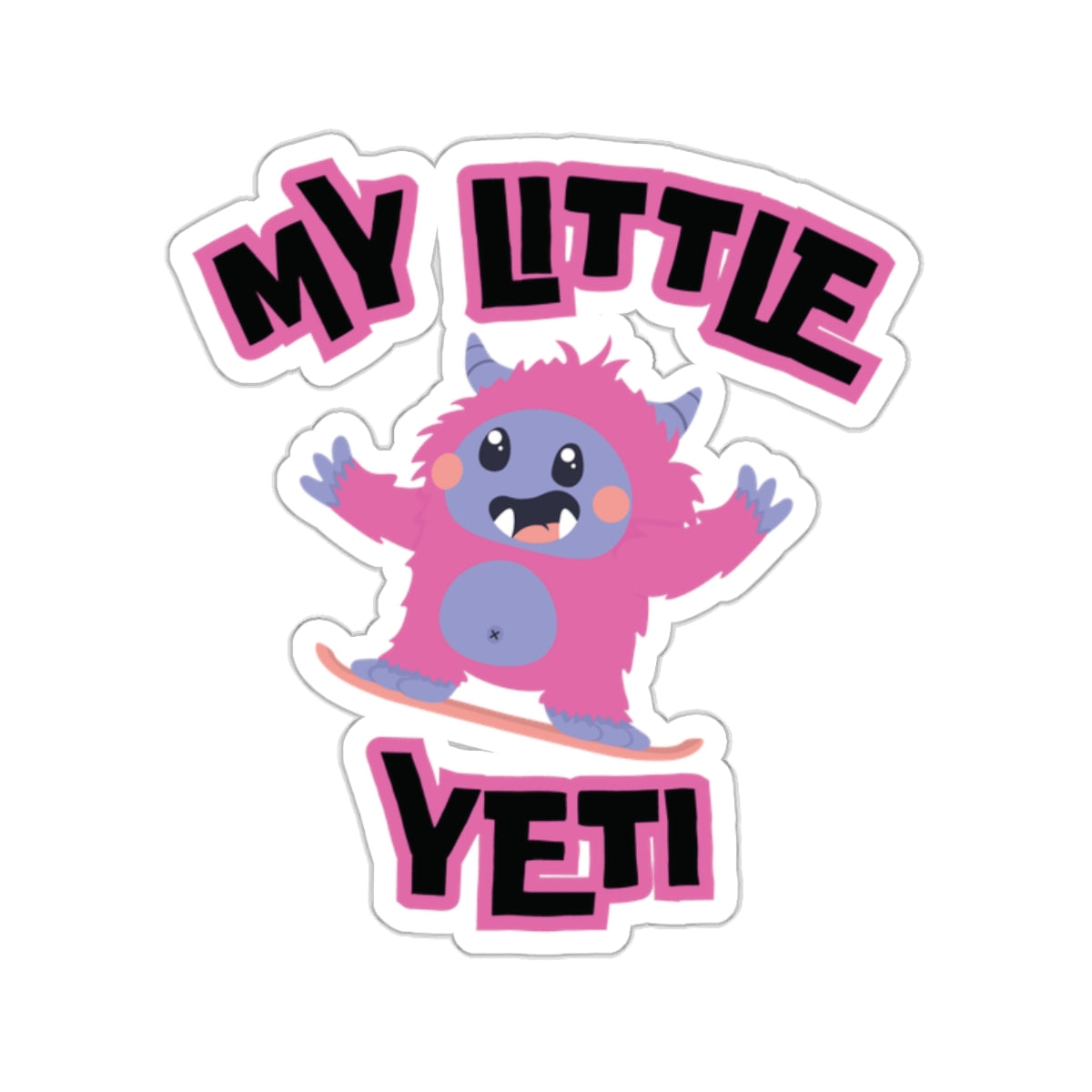 My Little Yeti Kiss-Cut Stickers - Cute Bigfoot Stickers, Adorable Sasquatch Stickers, Fun Cryptid Stickers, Whimsical Yeti Decals, Unique