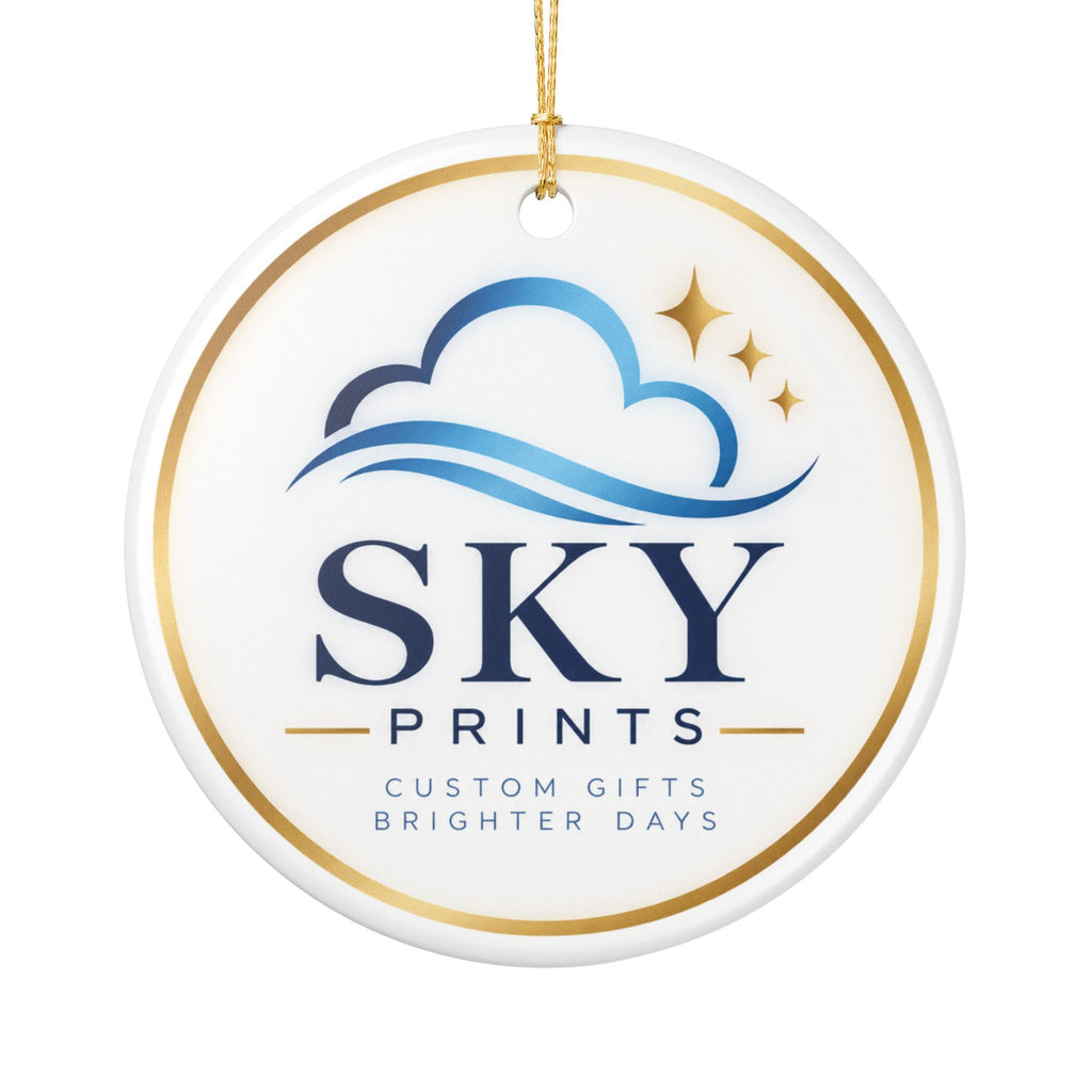 Personalized Ceramic Ornament — Upload Your Photo + Custom Text