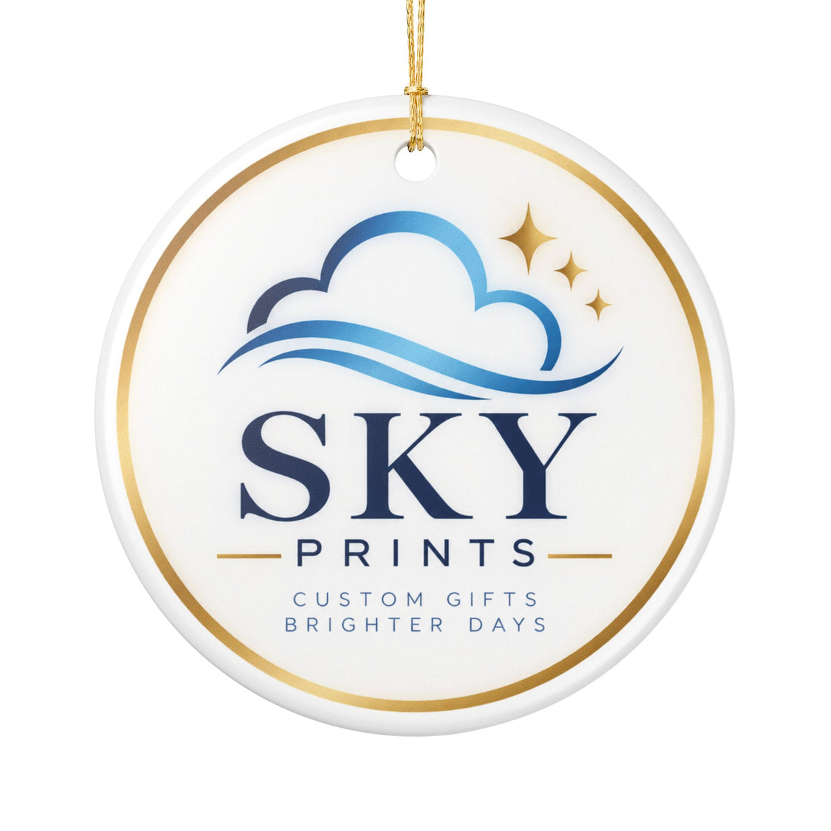 Personalized Ceramic Ornament — Upload Your Photo + Custom Text