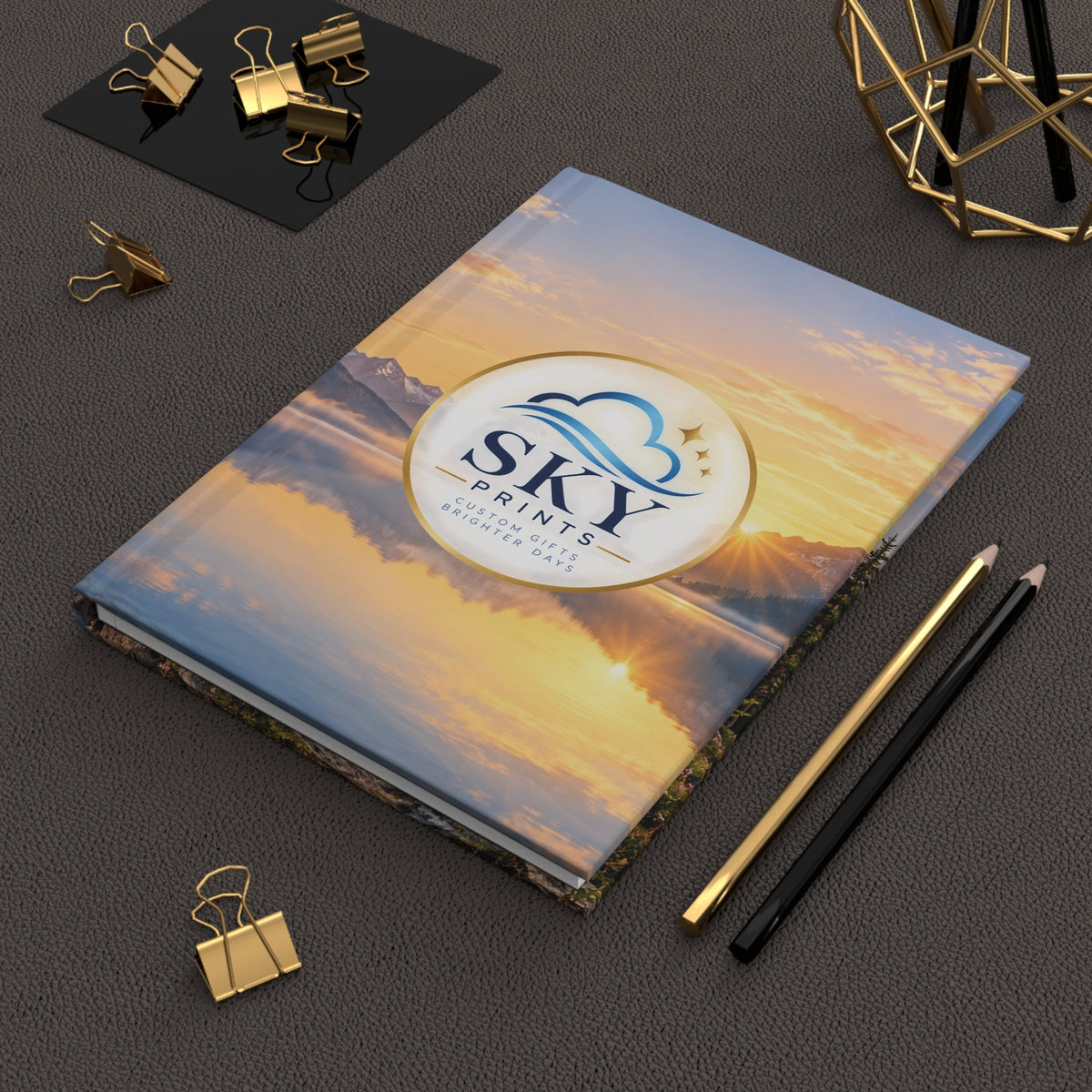 Personalized Mountain Sunrise Hardcover Journal