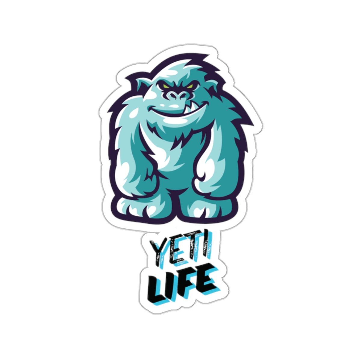 Adorable Yeti Life Sticker, Bigfoot Fun Decal, Cute Cryptid Vinyl Decal, Snow Monster Die-Cut Sticker, Small Yeti Planner Sticker, Yeti