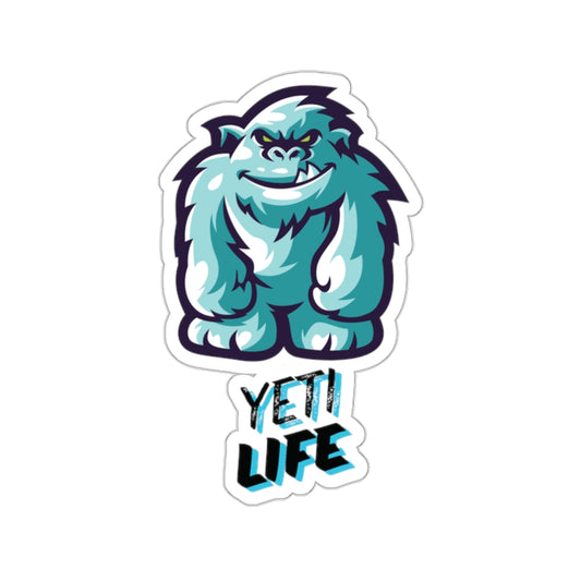 Adorable Yeti Life Sticker, Bigfoot Fun Decal, Cute Cryptid Vinyl Decal, Snow Monster Die-Cut Sticker, Small Yeti Planner Sticker, Yeti