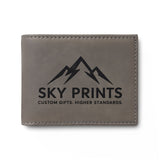 Custom Engraved RFID Bi-Fold Wallet — Upload Your Design