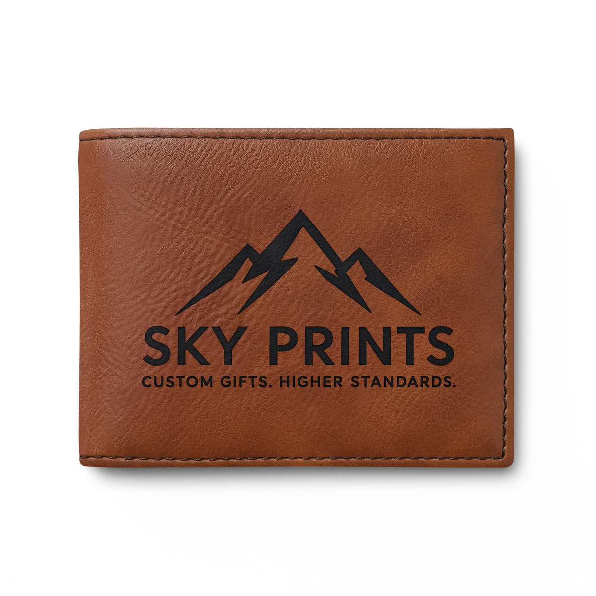 Custom Engraved RFID Bi-Fold Wallet — Upload Your Design