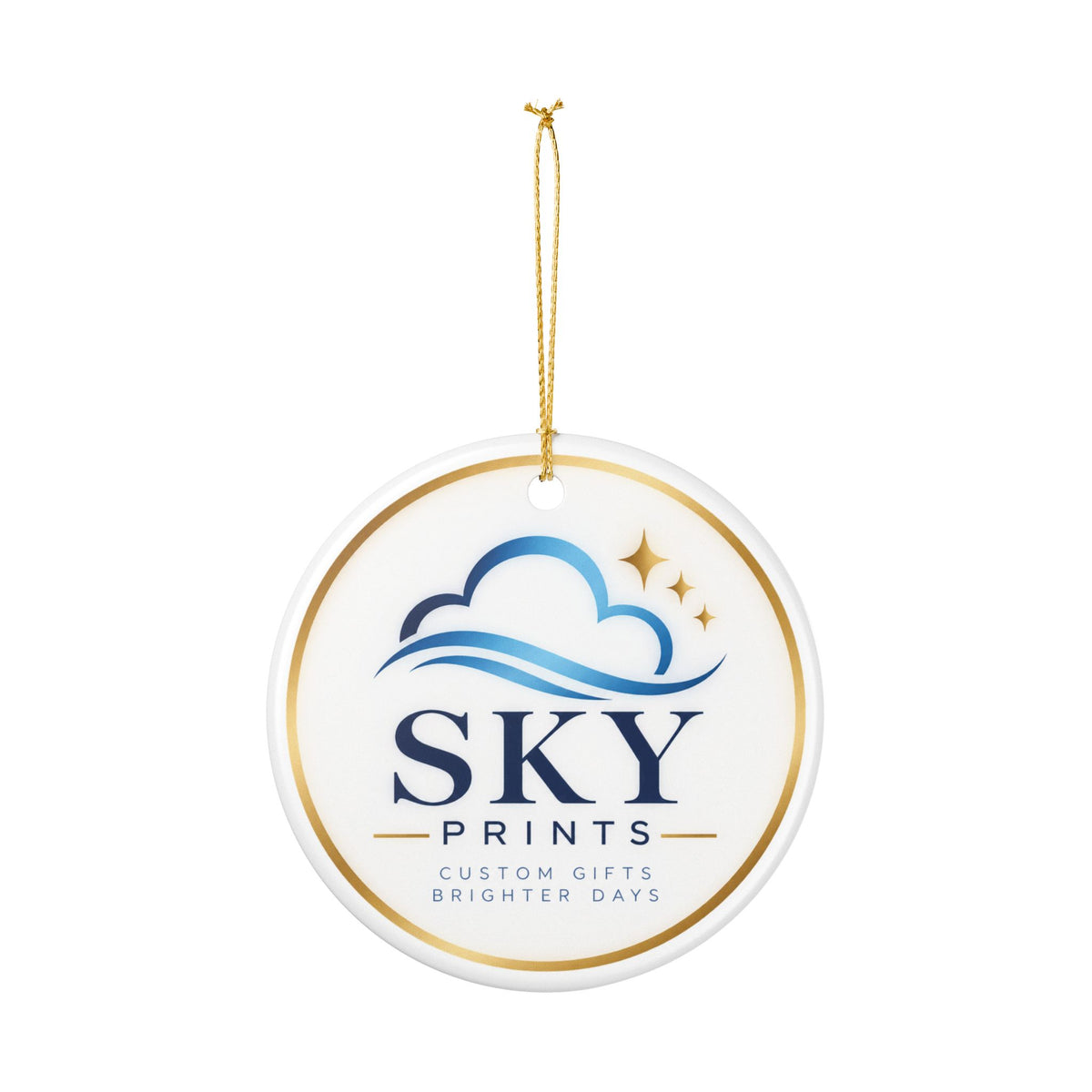 Personalized Ceramic Ornament — Upload Your Photo + Custom Text