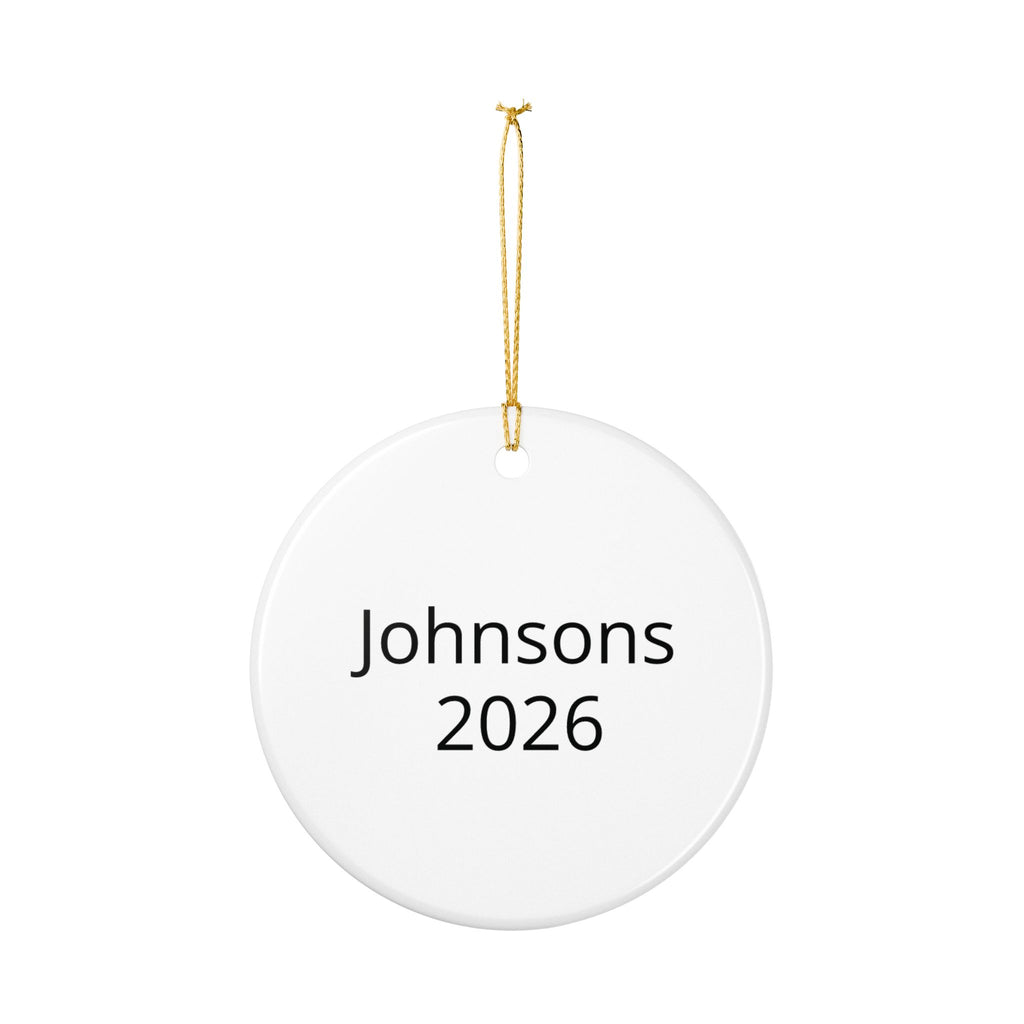 Personalized Ceramic Ornament — Upload Your Photo + Custom Text