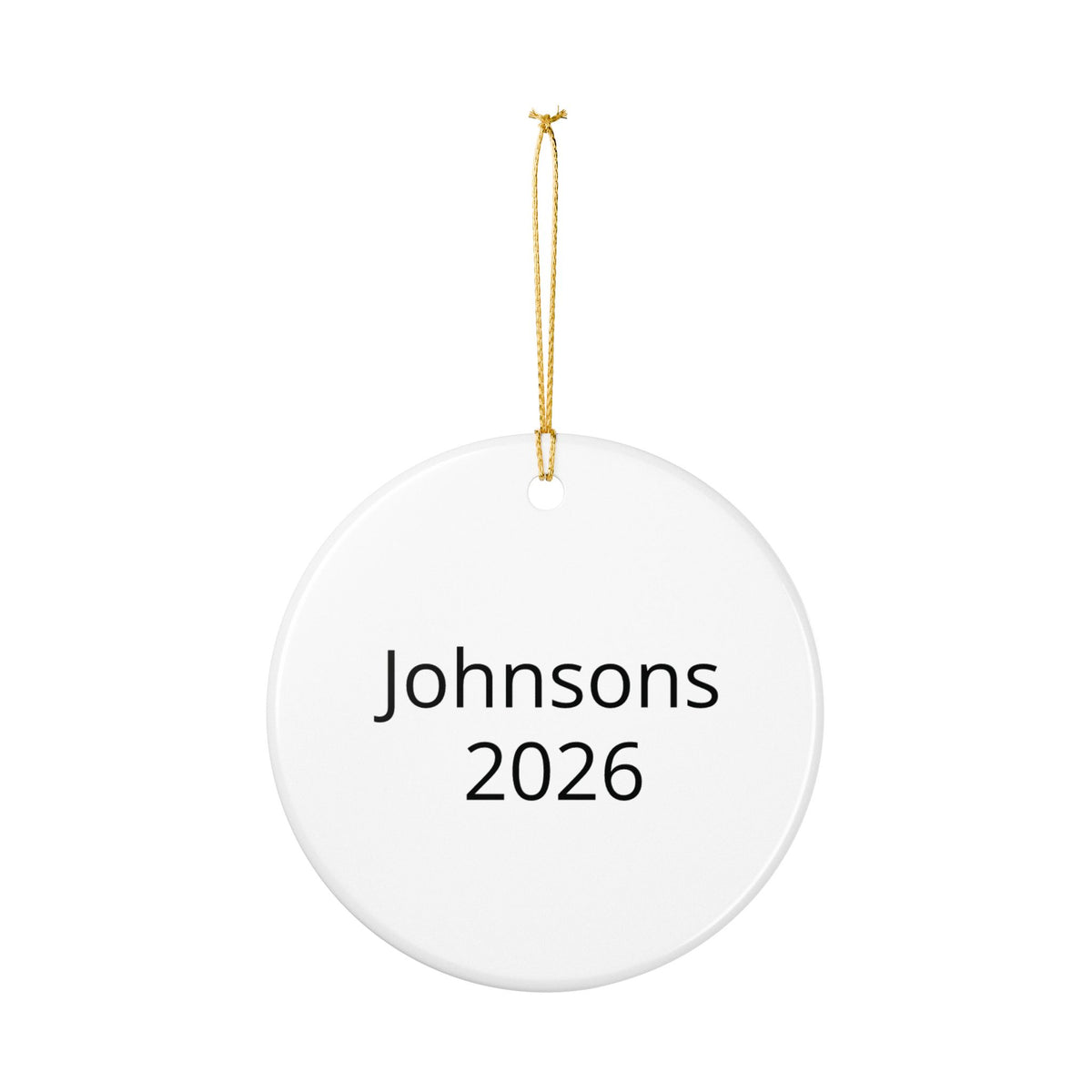 Personalized Ceramic Ornament — Upload Your Photo + Custom Text