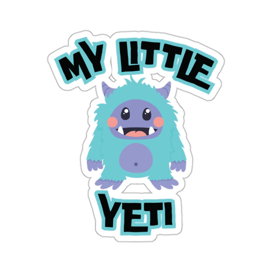 My Little Yeti Kiss-Cut Stickers - Cute Bigfoot Stickers, Adorable Sasquatch Stickers, Fun Cryptid Stickers, Whimsical Yeti Decals, Unique