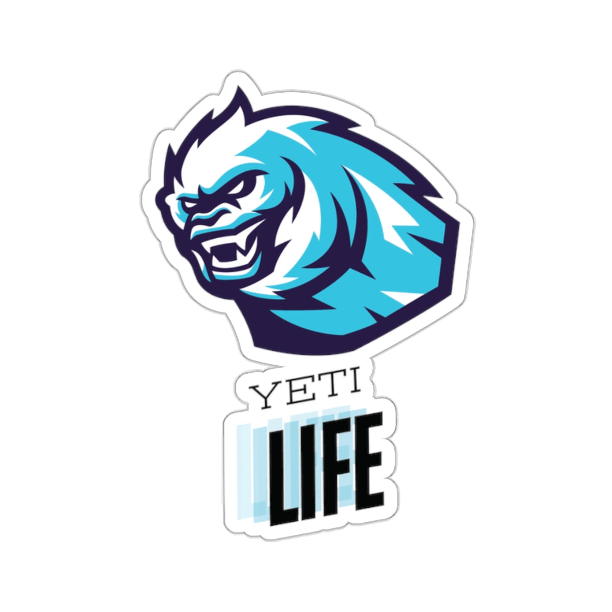 Yeti Life Sticker - Kiss-Cut Stickers, Bigfoot Decal, Cryptid Vinyl Sticker, Outdoor Adventure Laptop Decal, Sasquatch Car Sticker