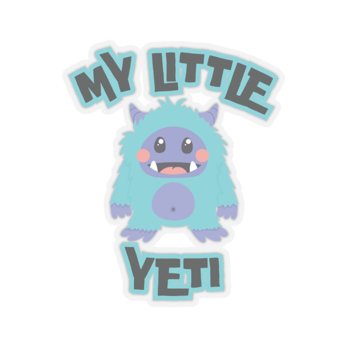 My Little Yeti Kiss-Cut Stickers - Cute Bigfoot Stickers, Adorable Sasquatch Stickers, Fun Cryptid Stickers, Whimsical Yeti Decals, Unique