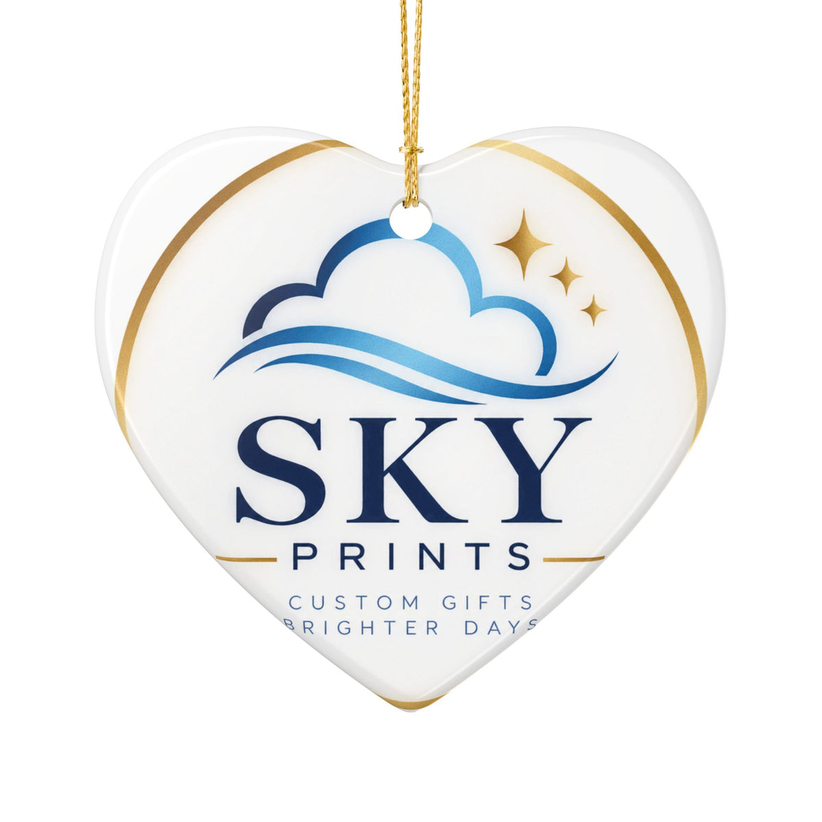 Personalized Ceramic Ornament — Upload Your Photo + Custom Text