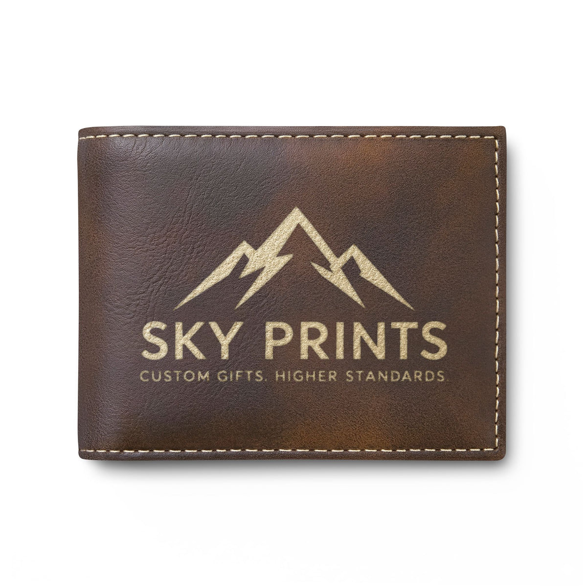 Custom Engraved RFID Bi-Fold Wallet — Upload Your Design