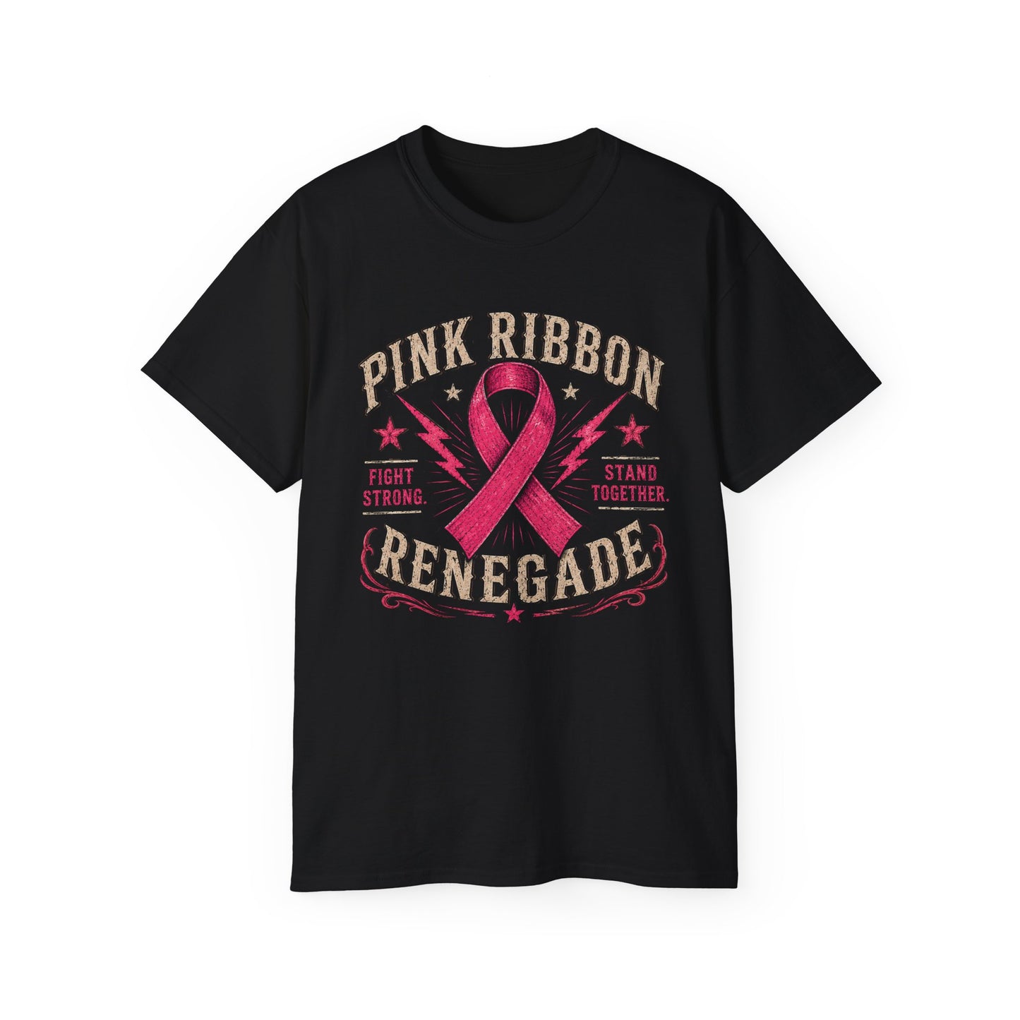 Pink Ribbon Renegade Tee — Breast Cancer Awareness Support T-Shirt