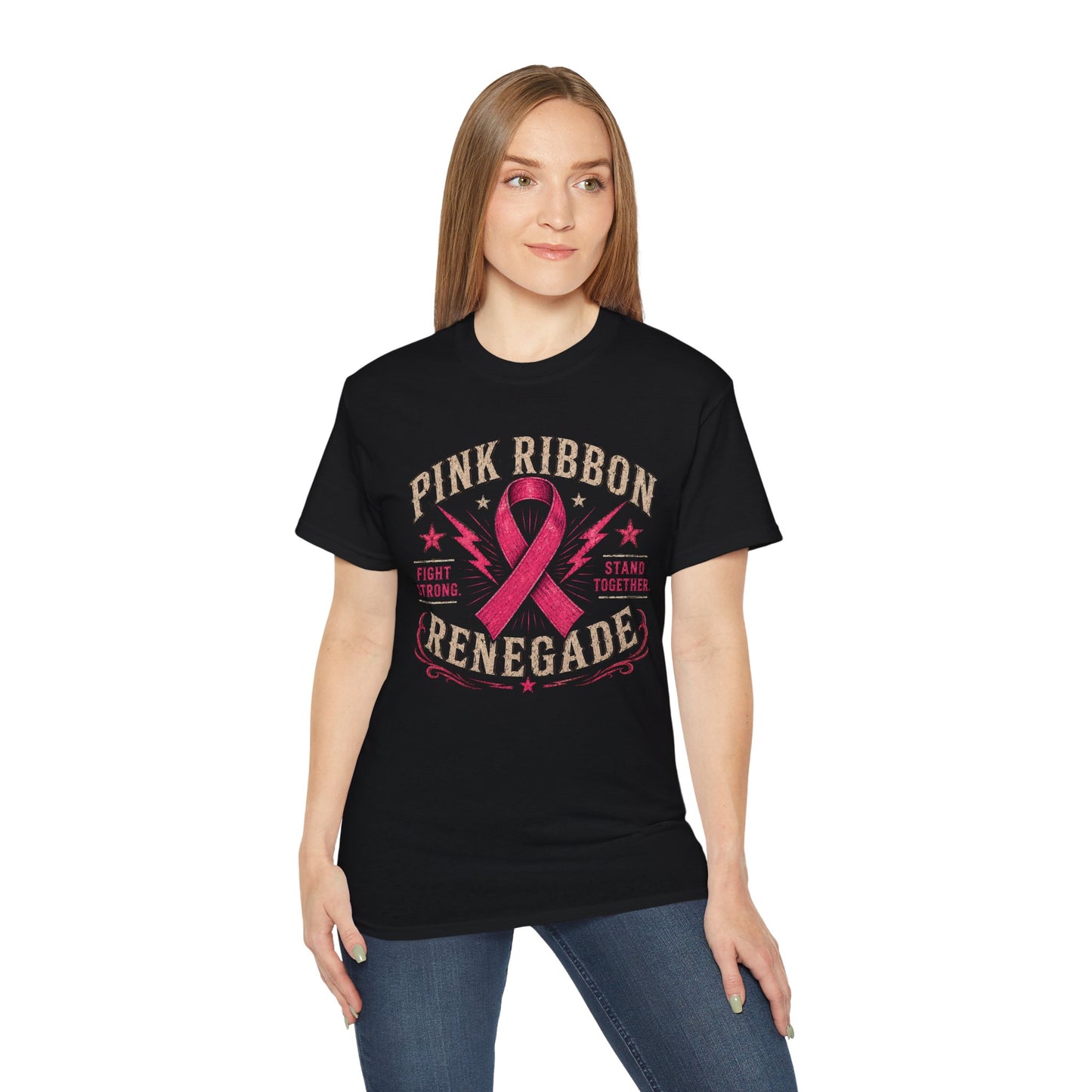 Pink Ribbon Renegade Tee — Breast Cancer Awareness Support T-Shirt