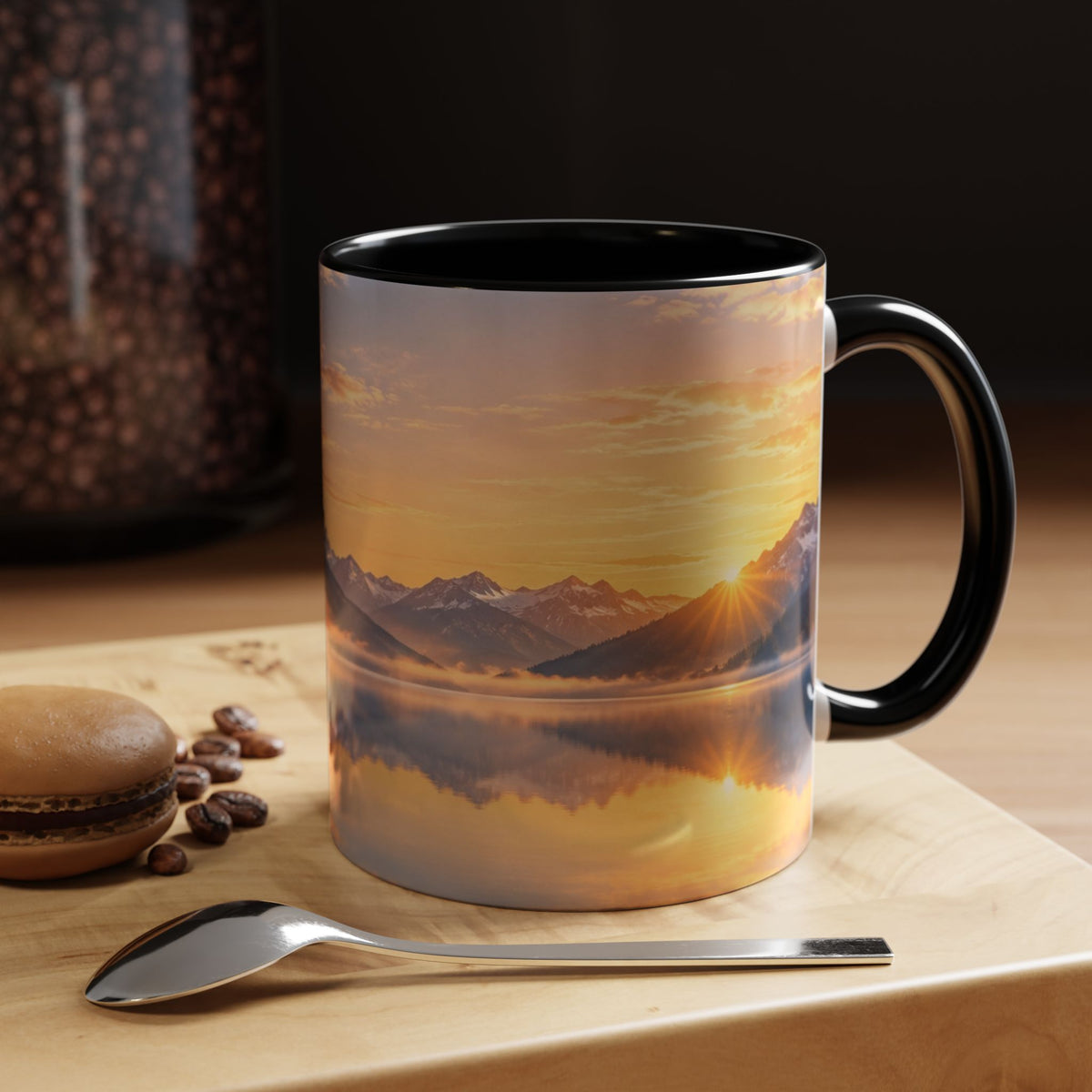 Personalized Accent Coffee Mug — Upload Your Photo or Design