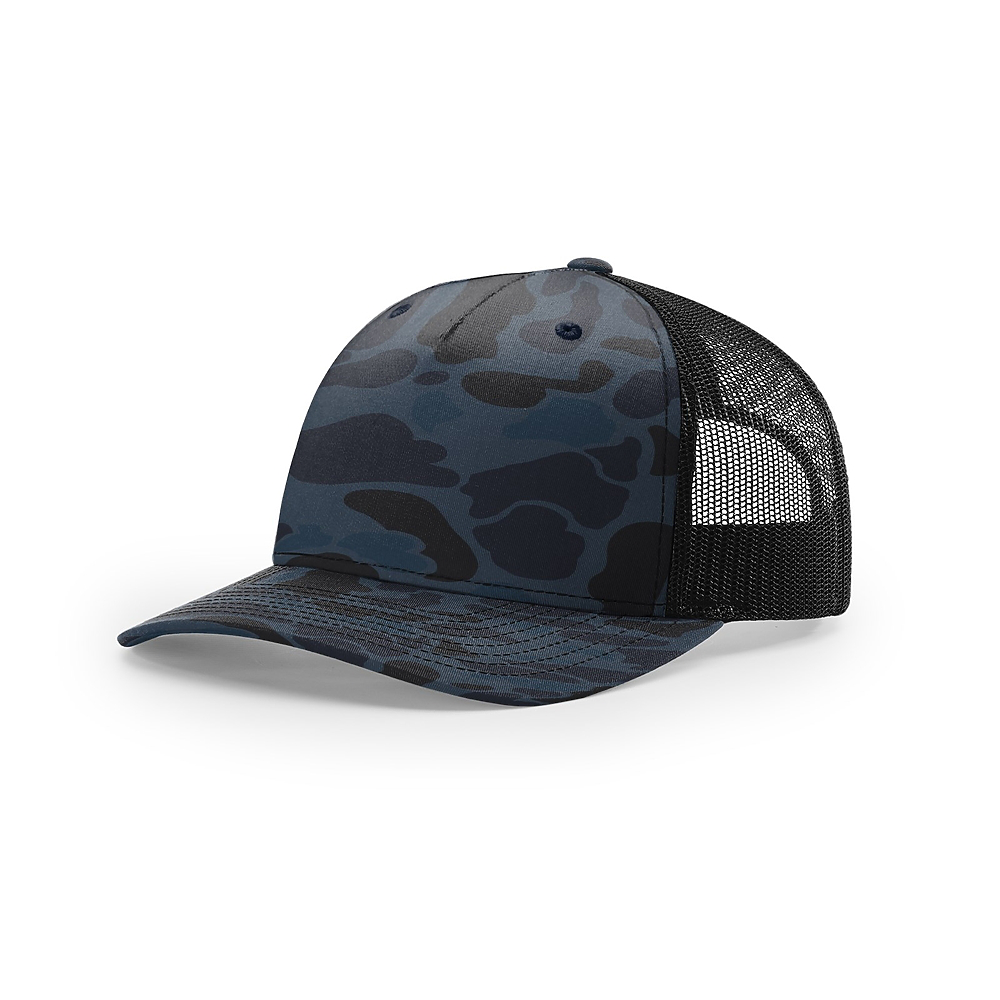 Printed Hat with Leather Patch