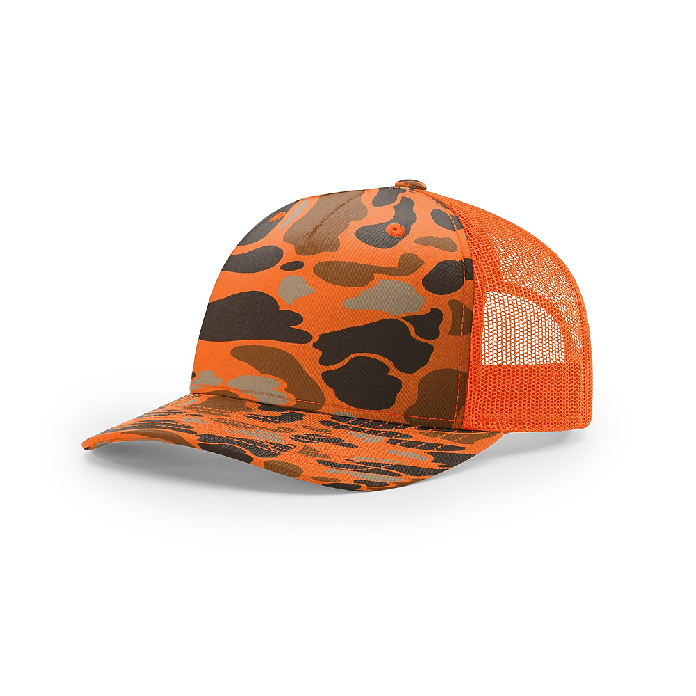 Printed Hat with Leather Patch