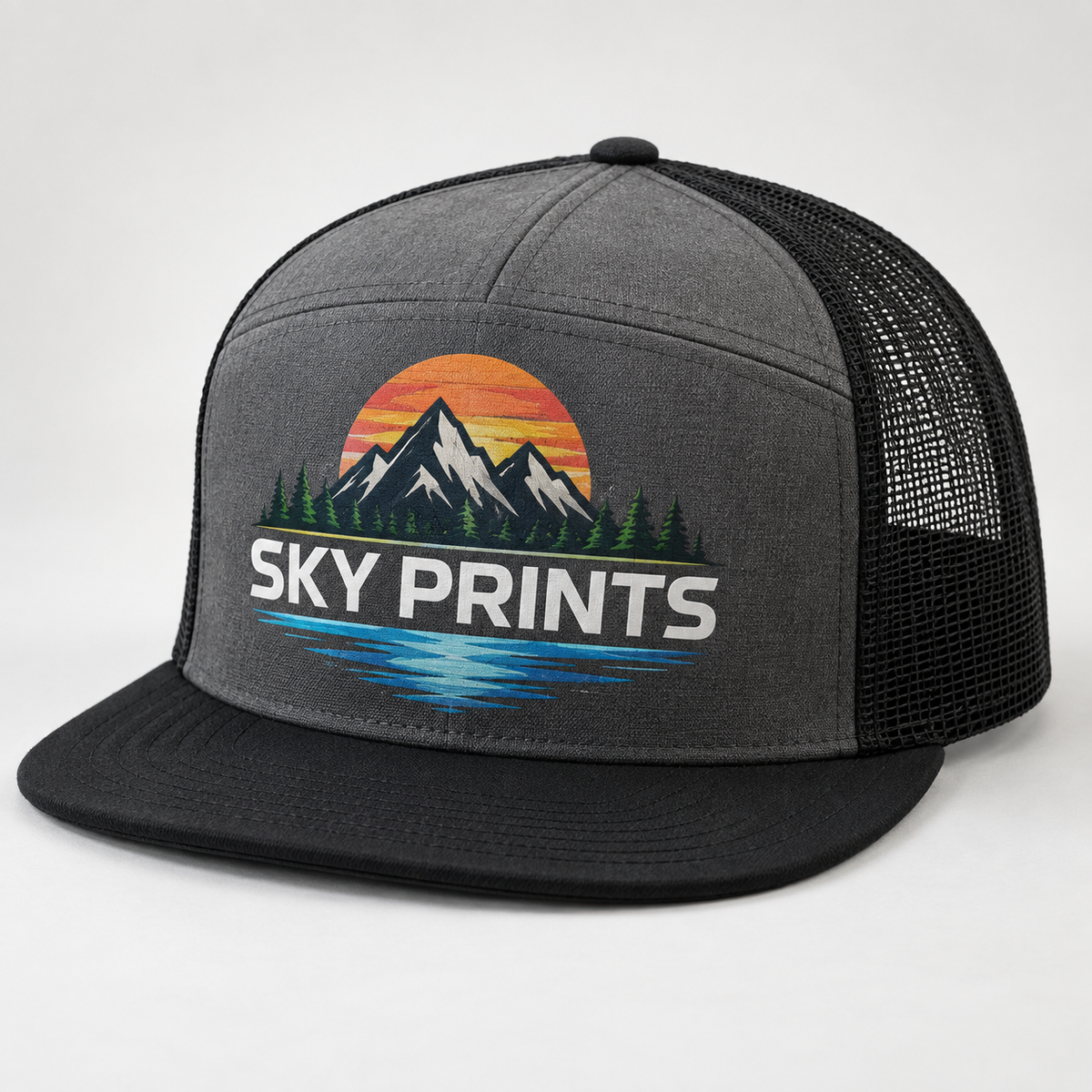 Custom Full-Color Richardson 168 7-Panel Trucker Hat — Upload Your Design