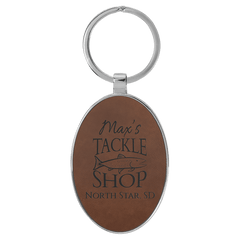 Metal Leather Keychain