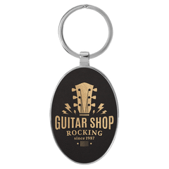 Metal Leather Keychain