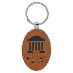 Metal Leather Keychain