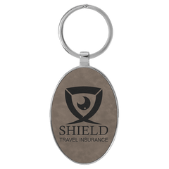 Metal Leather Keychain