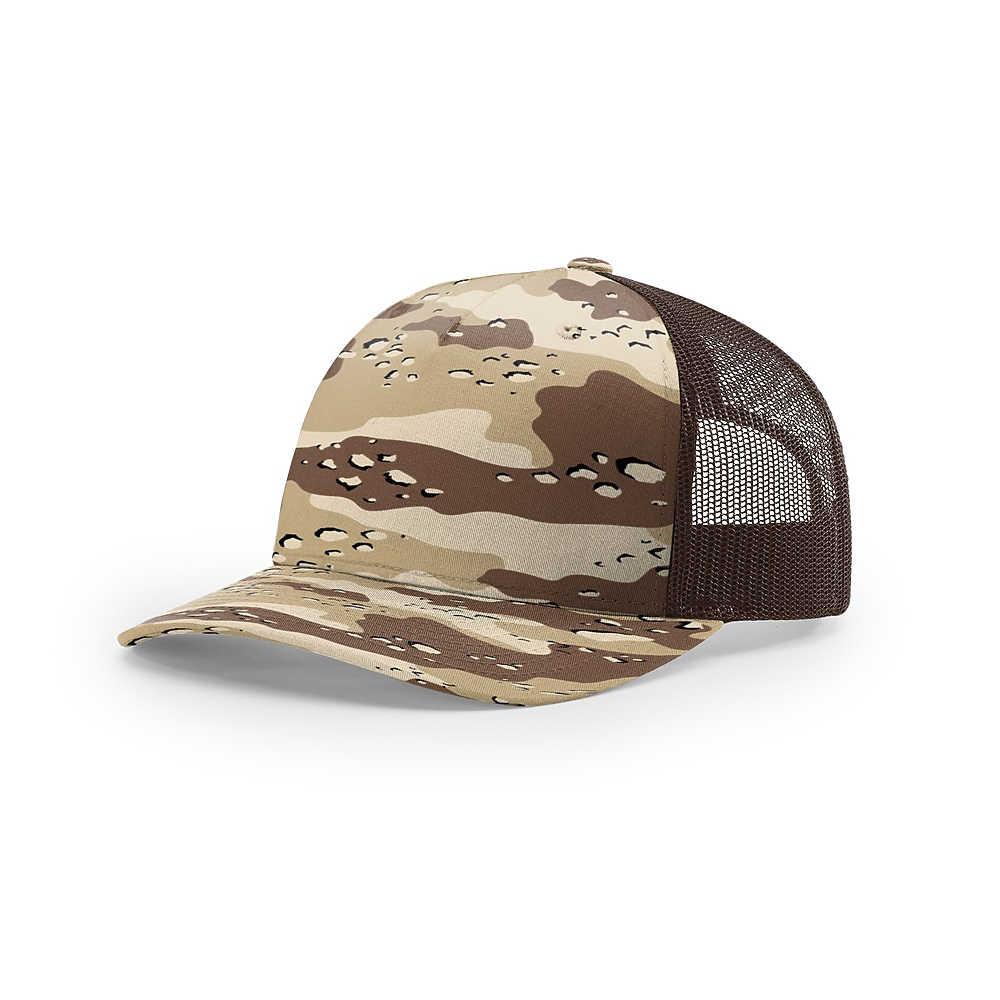 Printed Hat with Leather Patch