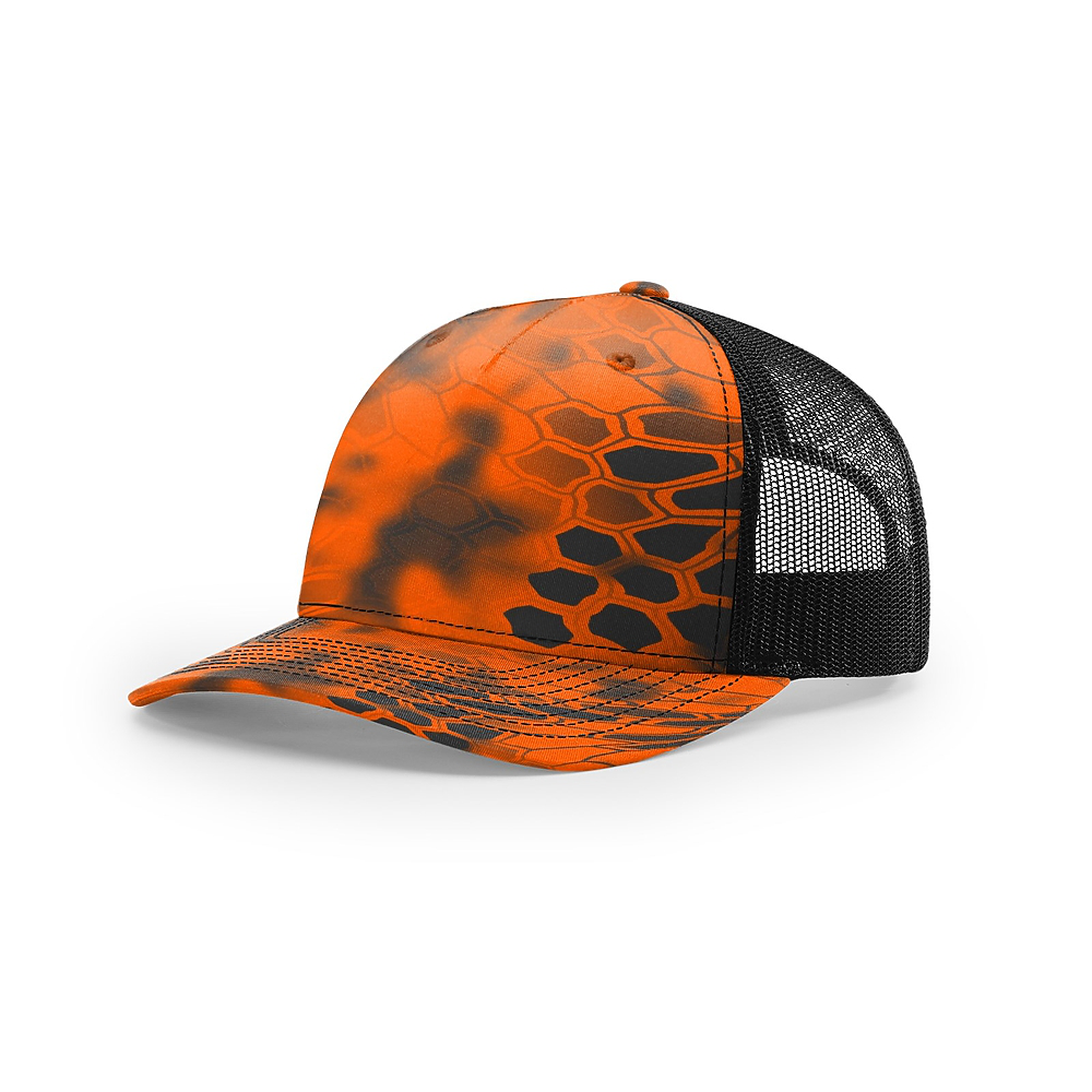 Printed Hat with Leather Patch