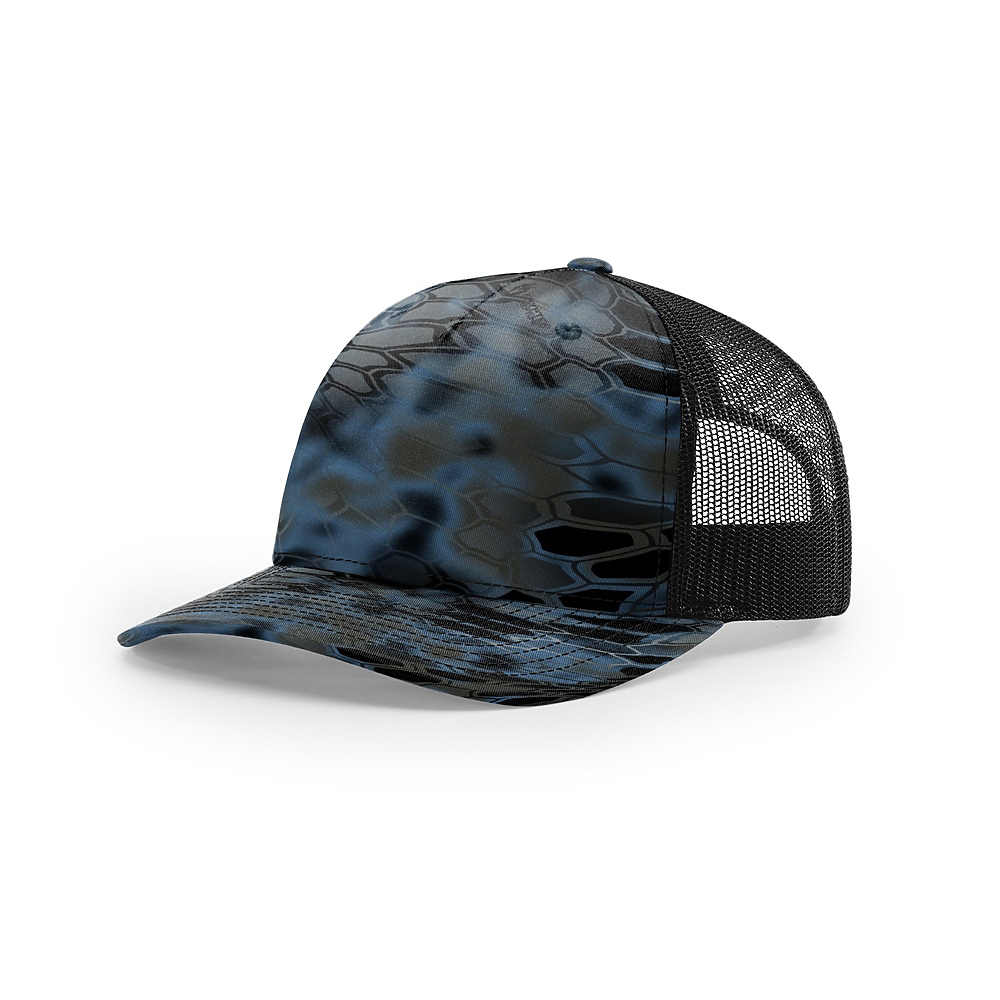 Printed Hat with Leather Patch