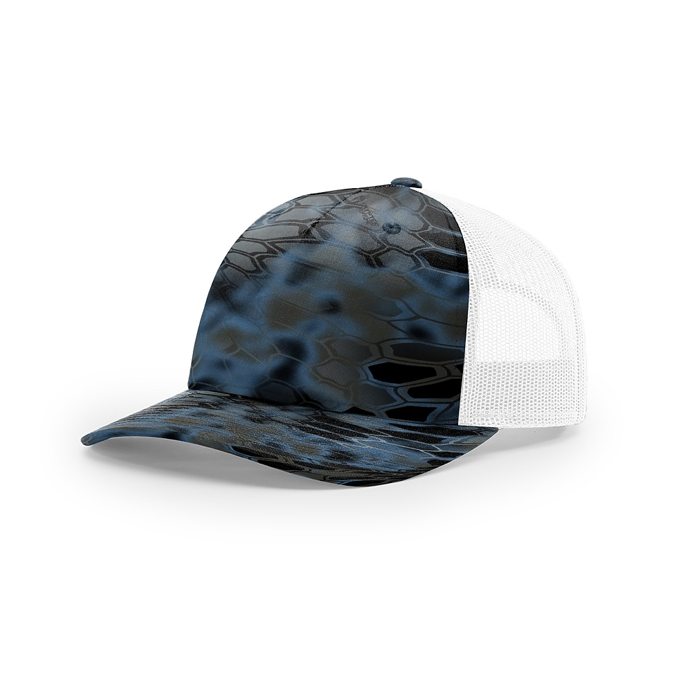 Printed Hat with Leather Patch