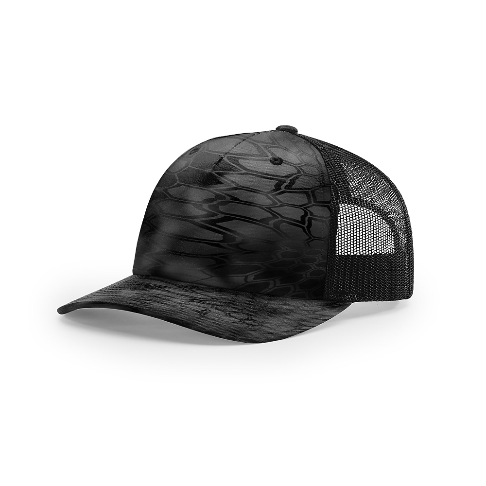 Printed Hat with Leather Patch