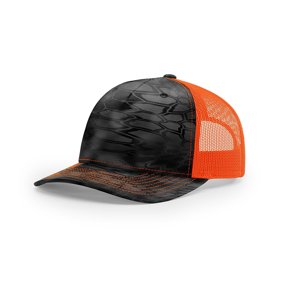 Printed Hat with Leather Patch